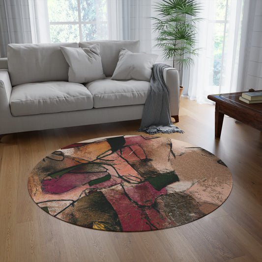 Spilled Wine Round Rug